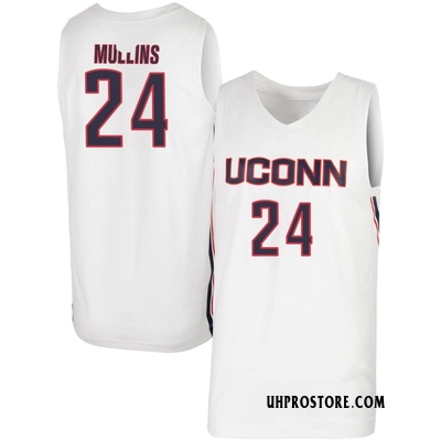 Men's Braylon Mullins UConn Huskies Replica Basketball Jersey - White