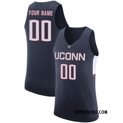 Men's Custom UConn Huskies Replica Basketball Jersey - Navy