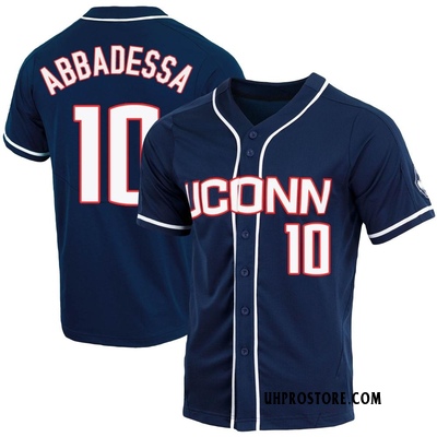 Men's Jude Abbadessa UConn Huskies Replica Full-Button Baseball Jersey - Navy