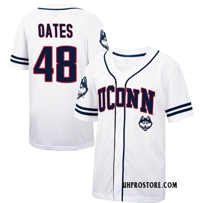 Men's Michael Oates UConn Huskies Replica Colosseum /Navy Free Spirited Baseball Jersey - White