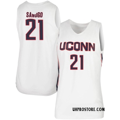 Women's Adama Sanogo UConn Huskies Replica Basketball Jersey - White