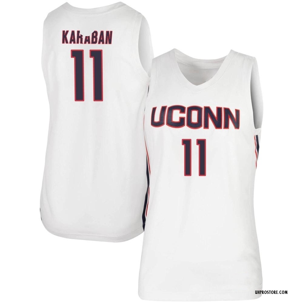 Women's Alex Karaban UConn Huskies Replica Basketball Jersey - White