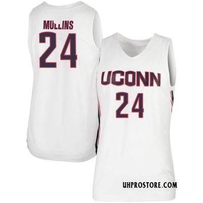 Women's Braylon Mullins UConn Huskies Replica Basketball Jersey - White