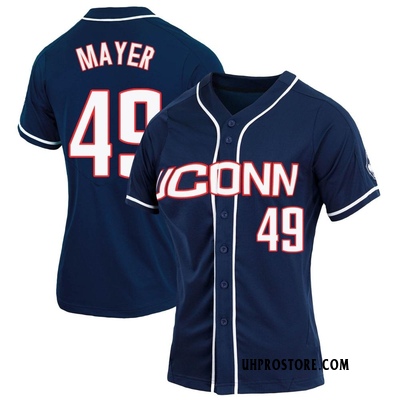 Women's Cameron Mayer UConn Huskies Replica Full-Button Baseball Jersey - Navy