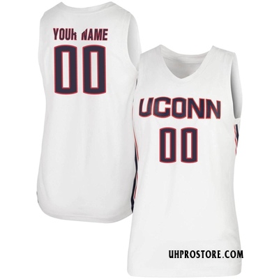 Women's Custom UConn Huskies Replica Basketball Jersey - White