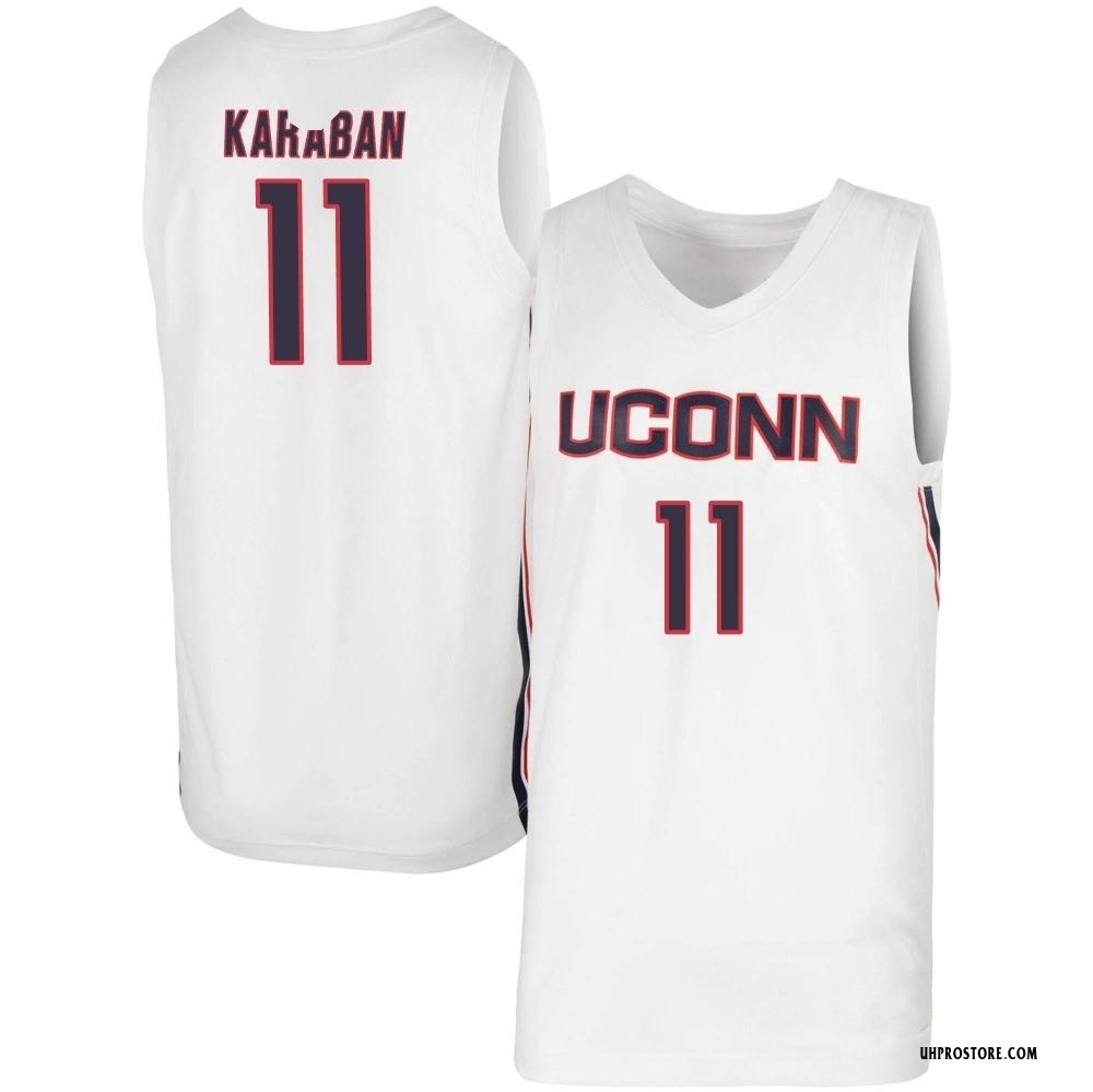 Youth Alex Karaban UConn Huskies Replica Basketball Jersey - White