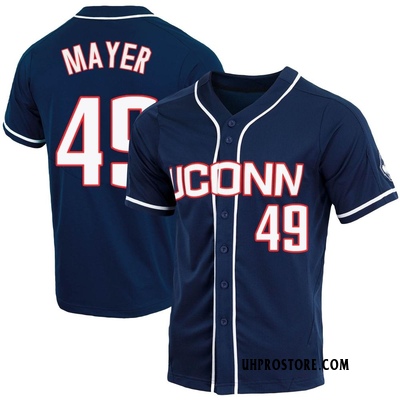 Youth Cameron Mayer UConn Huskies Replica Full-Button Baseball Jersey - Navy