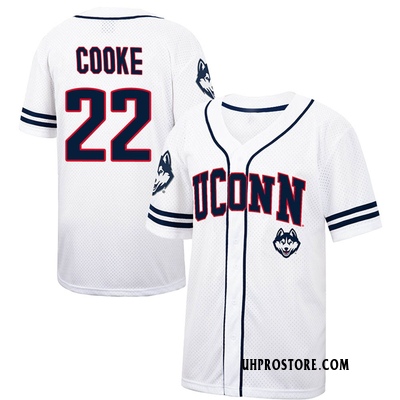 Youth Ian Cooke UConn Huskies Replica Colosseum /Navy Free Spirited Baseball Jersey - White