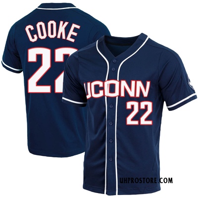 Youth Ian Cooke UConn Huskies Replica Full-Button Baseball Jersey - Navy